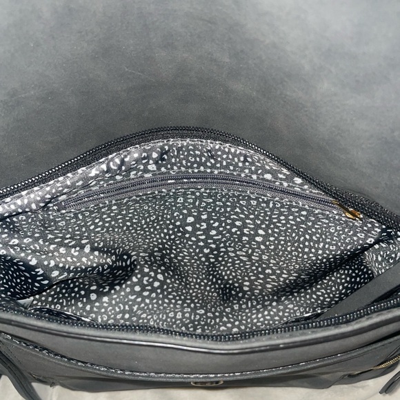 Dark Gray and Gold Crossbody Bag with Adjustable Strap - Picture 6 of 9